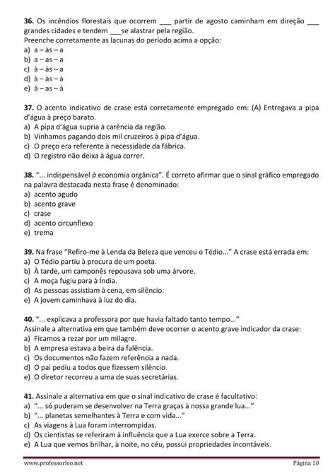 Exercícios comentados de crase .